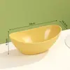 Tazón de Plástico para Comida Creativo Tazón Yuanbao Tazón para Ensalada Fruta Tazón para Dumplings Wontons Hogareño Gran Capacidad Tazón para Ramen Tazón para Fideos