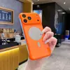 Adequado para iPhone 17 Pro Max, capa de celular magnética com espelho, capa protetora de resfriamento sem moldura com janela grande Apple 16