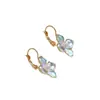 Pendientes de flor azul de diseño único pendientes de pintura de lujo ligero estilo francés de alta calidad pendientes de moda nuevos 2023