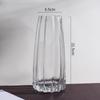 Estilo ins nórdico jarrón de aspecto elegante vidrio transparente cultivo de agua patrón vertical tubo en T arreglo floral decoración de sala de estar adornos