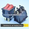 Interruptor em Forma de Barco Kcd6 Interruptor Duplo Basculante Interruptor de Alimentação de 6 Pinos com Luz Interruptor de Botão Duplo Luz LED