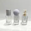 Nueva Mini Q-Version Perfume Transparente Cuadrada 15ml Tapa de Rosca Botella de Vidrio Botella Vacía Muestra Tapón de Botella de Spray