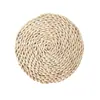 Porta-panela Cerâmico Estilo Japonês Porta-copos Simples de Palha de Milho Tapete de Palha Uso Diário em Casa Tapete Espessado com Isolamento Térmico Porta-copos de Chá 16cm