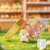 Pingente de chaveiro criativo de basset hound em resina, fofa figura de filhote de animal de estimação em desenho animado, presente de decoração para bolsa de casal
