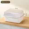 Caja de Almacenamiento para Vajilla de Bebé con Rejilla Escurridora para Biberones Caja de Almacenamiento Herramienta Especial para Alimentos Complementarios de Bebé Gabinete a Prueba de Polvo
