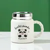 Taza de Cerámica de Dibujos Animados Espejo Cruzado Taza de Panda Linda Taza de Agua para el Hogar y la Oficina Caja de Regalo Alto Valor de Color Regalo de Acompañamiento