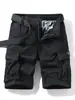 Pantalones Cargo Cortos Retro de Estilo Japonés para Hombre, Bolsillos Múltiples, Sueltos, Elásticos, Exclusivo Transfronterizo para Amazon 064