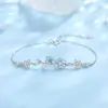 Pulsera Original de Flor de Jazmín Tichia para Mujer Verano Plata de Ley S925 Lujo Ligero Nicho Versátil Flor Luminosa Mariposa Joyería de Mano