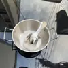 Tazón de Acero Inoxidable Estilo Coreano con Doble Asa para Snacks, Tazón para Vino de Arroz, Tazón para Ensalada, Tazón para Salsa de Hot Pot, Cesta para Papas Fritas y Frutas, Tazón Pequeño para Freír