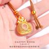 Estilo Similar de Yang Mi Nuevo Chino Calado Fuzi Bolsa Fuzi Antigua Colgante Calado Tallado Femenino Bolsa Fuzi Shajin Elegante Combinable con Todo