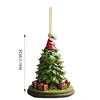 Grinch Navideño Transfronterizo Monstruo de Piel Verde Colgante de Árbol de Navidad Decoración Navideña Adornos Planos Creativos para Coche