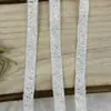 Renda Brilhante com Lantejoulas e Contas Bordadas à Mão, Largura 4cm, Acabamento para Vestido de Noiva DIY, Decoração de Cinto, Material para Palco