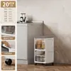 Armário de Armazenamento de Plástico Feito Sob Medida de Fábrica com Design de Tampa Articulada para Cozinha e Banheiro, Armário de Armazenamento Ultra-Estreito, Prateleira de Armazenamento para Espaços Pequenos