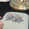 Dan joyería de durazno aguja de plata S925 perla natural diamante aretes de perlas un uso doble aretes de perlas con borla de circonita