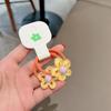 Nuevo Anillo para el Cabello de Flor Transparente Acrílico Cortado Color Fluorescente Banda de Goma Cuerda para el Cabello de Niños Diadema para Bebé Accesorios para el Cabello