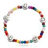Joyería transfronteriza vintage natural colorido mariposa cruz turquesa con cuentas pulsera de cuerda elástica tejida a mano para mujer
