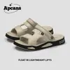 Sandalias de Suela Gruesa con Sensación de Caminar sobre las Nubes para Mujer, Sencillas y Versátiles para el Verano, que Aumentan la Altura, Antideslizantes, Sandalias de Playa para Exteriores para Hombre, de Doble Correa, Adecuadas para Usar al Aire Libre