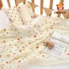 Manta infantil transfronteiriça de comércio exterior, manta wrap de crepe de dupla camada, algodão puro, macia com franjas, capa para carrinho de bebê, manta para bebê