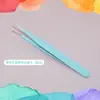 Pinça Colorida para Caderno de Anotações Aço Inoxidável Cabeça Romba Cotovelo Pontiagudo Cabeça Reta Papelaria Especial Adesivo para Caderno Macaron