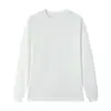 Camiseta Pesada de Manga Longa 100% Algodão, Modelo Novo Mq 350g, Marca da Moda, Cor Sólida, Estilo Europeu e Americano, 100% Algodão, Suprimento para Transmissão ao Vivo, Lote Grande.