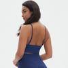 Nuevo sujetador con tirantes de color sólido sin costuras transfronterizo de Europa y Estados Unidos, ropa interior deportiva sexy con espalda hermosa, chaleco de yoga para correr y fitness