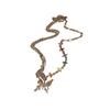 Collar de Mariposa Colorido, Cadena para Clavícula Empalmada Popular de Lujo Ligero de Nicho, Cadena para el Cuello de Mujer, Accesorio Decorativo de Verano, Colgante para Mujer