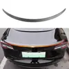 Recomendado por Influencers: Adecuado para Modificación y Accesorios Decorativos de Ala Trasera de Fibra de Carbono para Tesla Model 3