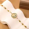 Retro Francés Pintura al Óleo Rosa Pulsera de Perlas Naturales Jardín de Monet Verano Nuevo Producto Cuentas Ajustables Mayoreo
