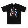 Suministro Mayorista Transfronterizo de Marca de Moda, Dropshipping de Comercio Exterior, Camiseta de Manga Corta Pesada Bape Cabeza de Mono Tiburón 230g 30