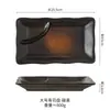 Prato de Sushi, Prato Cerâmico Doméstico para Batatas Fritas, Prato Retangular Criativo, Prato Estilo Japonês, Prato para Dumplings, Louça, Prato Grande para Lanches