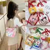 Bolsa de lona para formatura de jardim de infância, bolsa de presente de estudante fofa de desenho animado, bolsa de tecido para aniversário, proteção ambiental, atacado