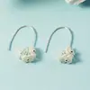 Pendientes de Flor Estilo Nuevo 2022 Ganchos Pequeños Transparentes Pendientes de Lirio del Valle de Lujo Ligero Pendientes de Gama Alta Otoño e Invierno