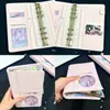 Novo caderno de folhas soltas A6 com bolinhas cor-de-rosa, alto valor estético, caderno de couro, planejador portátil para estudantes