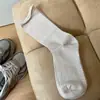 Calcetines Finos de Primavera y Verano para Mujer, Calcetines de Algodón Transpirables de Malla Hueca, Calcetines Lisos de Media Pantorrilla, Calcetines Flojos, Calcetines de Maternidad, Calcetines Sencillos para Mujer