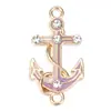 Acessórios de Âncora Pingente Criativo Ponto Duplo de Suspensão Diamante Pingando Óleo Liga Acessórios de Joia Brincos DIY Pulseira Colar Atacado