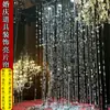 Cortinas de Hilo Colgantes con Marco de Fondo Dorado y Plateado, Accesorios de Boda, Cortinas de Puerta Perladas, Decoraciones de Techo para Bodas, Cortinas de Hilo Coloridas con Lentejuelas y Cuentas