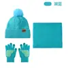 Conjunto de Tres Piezas de Gorro Bufanda Guantes Tejidos para Otoño Invierno Gorro de Lana Grueso Cálido Guantes con Pantalla Táctil para Mujer
