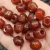 Cuentas hexagonales de ágata roja de pulpa esmerilada Cuentas sueltas de jade Hebilla de jade calcedonia grande Pulsera de cuentas de ábaco Cuentas espaciadoras para joyería