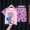 Pijamas de Verano para Niños al por Mayor Trajes de Manga Corta y Shorts para Niños Mayores Dibujos Animados Lindos Ropa de Casa para Bebés Niñas