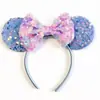 Diadema de Lazo de Lentejuelas Genuinas Cosida Completamente a Mano, Mismo Estilo que en el Parque, Accesorios para el Cabello para Niños y Adultos, Regalo