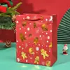 Bolsas de Regalo Navideñas Transfronterizas Estampadas en Oro, Bolsas de Regalo para Compras, Bolsas de Souvenir, Bolsas de Papel Blanco para Dulces de Halloween