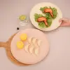 Prato de Fibra de Pinus Transfronteiriço da Amazon 27cm para Uso Doméstico, Prato Preparador Anti-Queda, Prato Criativo Simples para Lanches, Prato de Frutas