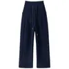 Pantalones de Chándal Forrados de Polar Transfronterizos para Mujer, Primavera 2026, Talla Pequeña, Forro de Vellón de Cordero, Pantalones de Algodón Cálidos de Pierna Ancha, Pantalones Casuales de Gama Alta