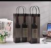 Bolsa Transparente Vinho Tinto Bolsa Única Dupla para Vinho Preto Sensação Premium Bebida Alcoólica Vinho Bolsa de Presente para Mãos Personalização