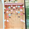 Amor y Afecto Cortina de Puerta Autoadhesiva Cortina Colgante Cortina Divisoria Universal para Todas las Estaciones Cortina de Puerta sin Clavos Cortina de Puerta de Tienda Animación de Dibujos Animados