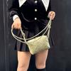 Bolsa de Couro da Moda Transfronteiriça Nova e Cuidadosamente Selecionada, Bolsa Pequena Quadrada Transversal de Ombro Único, Bolsa de Mão com Nó
