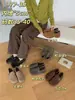 Sapatos femininos elegantes de sola grossa estilo coreano, novo modelo outono 2026, sapatos femininos versáteis de bico redondo com solas elásticas, outros estilos de verão