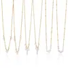 Wanxing Acero Inoxidable Chapado en Oro de 18 Quilates Colgante de Borla Degradado Rosa y Blanco Nude Collar para Mujer Serie Clásica Venta al por Mayor Transfronteriza