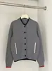 Cardigan de Lã Tricotado Estilo Novo Colégio Retrô para Mulheres, Jaqueta Baseball Color Block Solta para Mulheres, Outono e Inverno