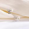 Aretes de Plata Esterlina S925 Flor de Coche Mariposa Moda Joker Explosiones ins Nicho Japonés y Coreano Aretes Frescos Venta al por Mayor Mujeres